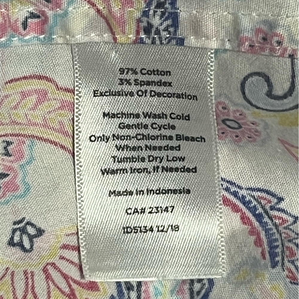 Talbots Perfect Shirt No-Iron Paisley Button Top Cottagecore 20 Plus Size Petite - Picture 3 of 8